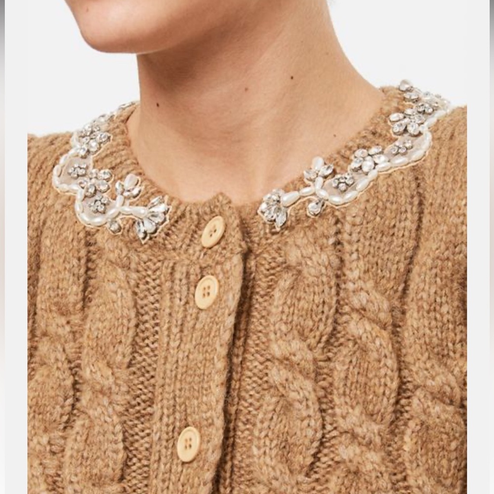 SIMONE ROCHA
CROPPED CABLE PUFF SLEEVE CARDIGAN - Picture 4 of 4